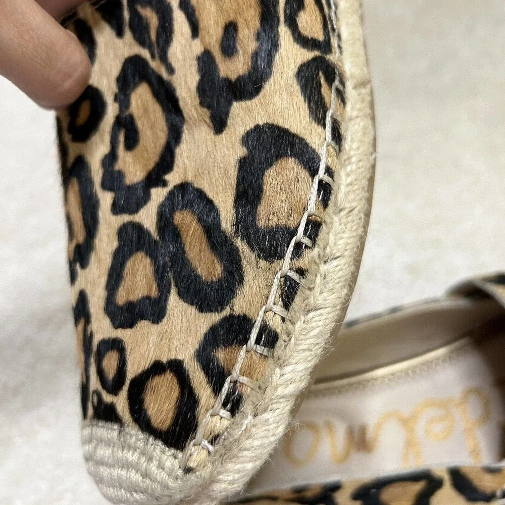 Sam Edelman Flats Size 9M Khloe Leopard Print‎ Calf Hair Slip On Espadrilles